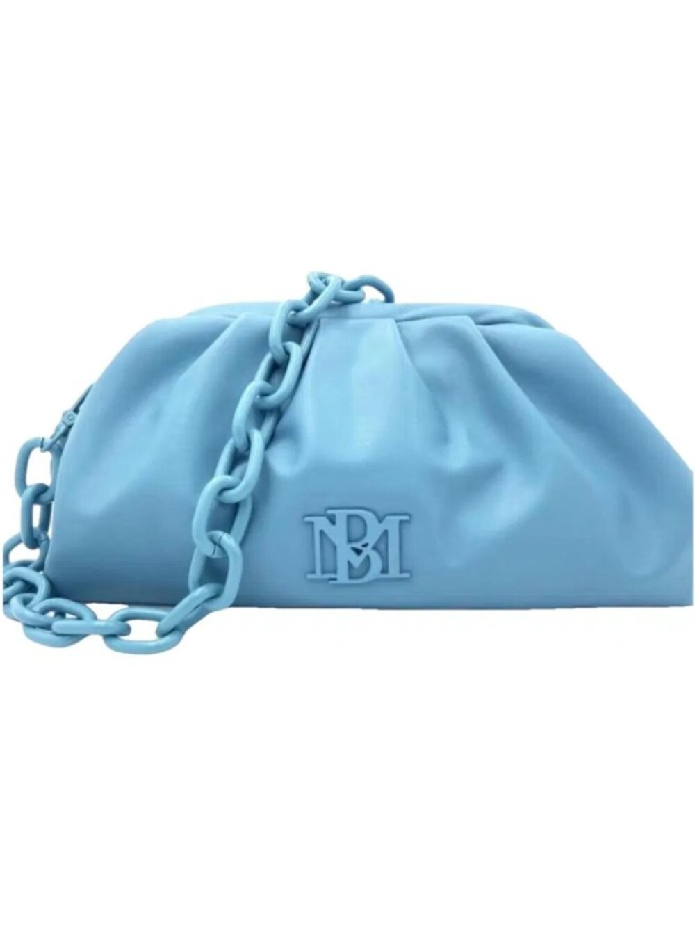 Badgley Mischka BM-4080 Blue Wrapped Frame Clutch One Size NWT